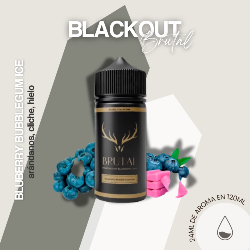Aroma Brutal Blueberry Bubblegum Ice 24Ml - Blackout Longfill