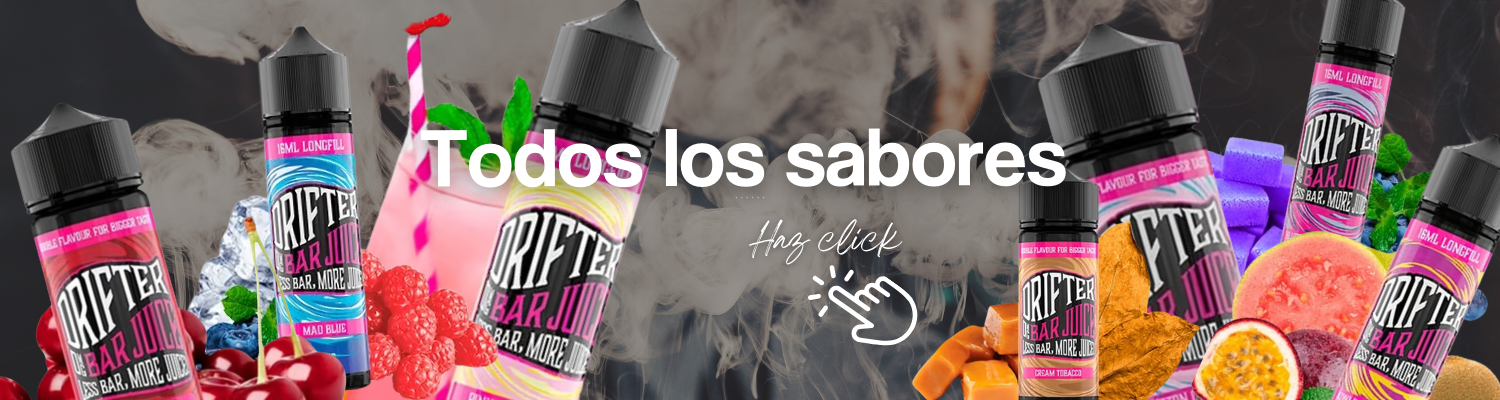 Banner Todos Los Sabores Drifter Bar Juice Longfills