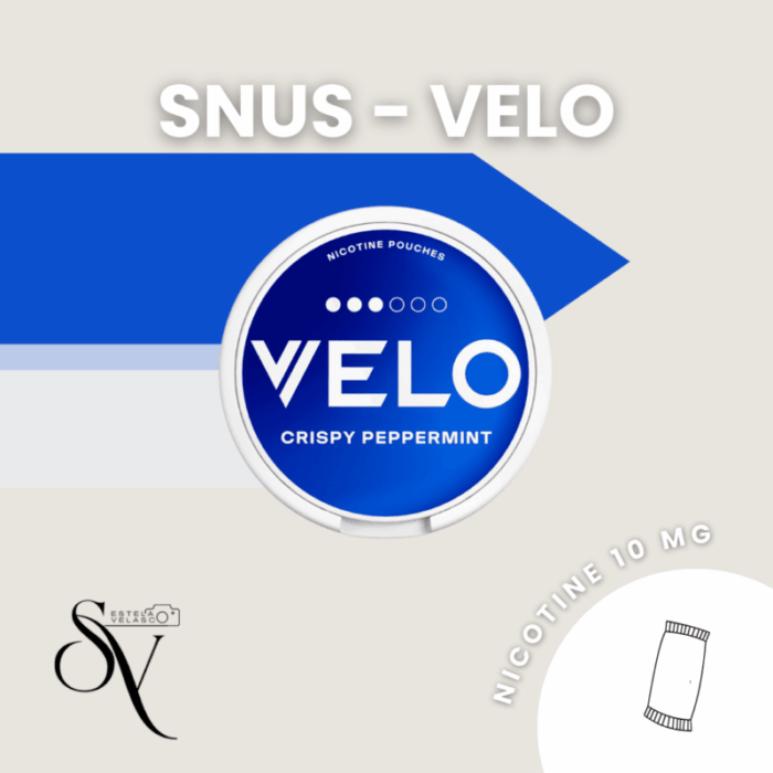 Snus Crispy Peppermint 10mg - Velo Bolsas de nicotina