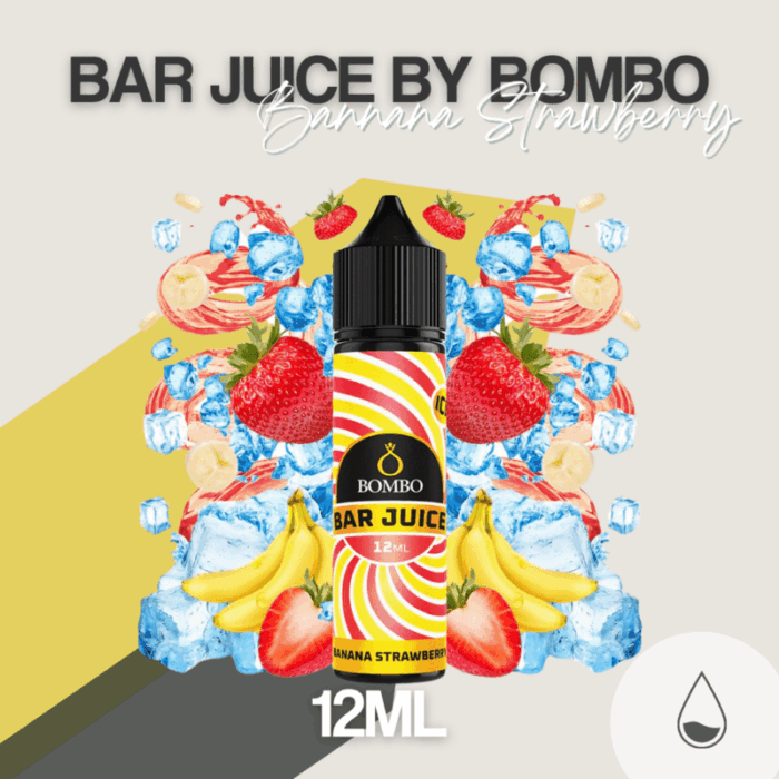 Longfill Banana Strawberry Ice 12ml - Bombo Bar Juice
