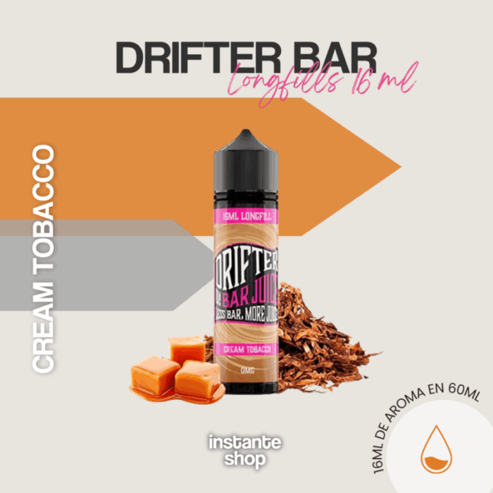 LongFills Drifter Bar Cream Tobacco 16ml