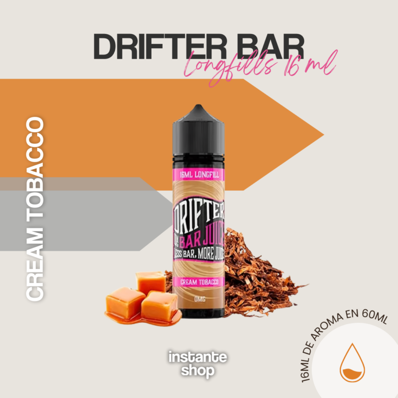 Longfills Drifter Bar Cream Tobacco 16Ml