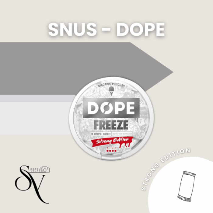 Snus Freeze - Dope Strong Sdition Bolsas de nicotina