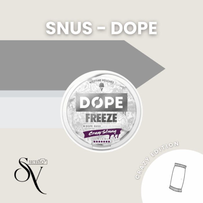 Snus Freeze - Dope Crazy Strong Bolsas de nicotina