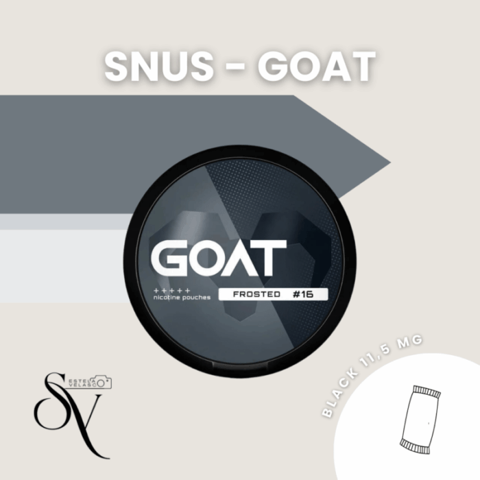 Snus Frosted 16mg - Goat Bolsas de nicotina