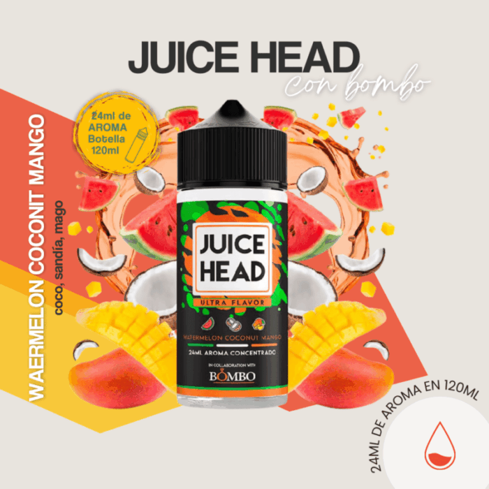Aroma Watermelon Coconut Mango - 24/120ml Juice Head Longfill