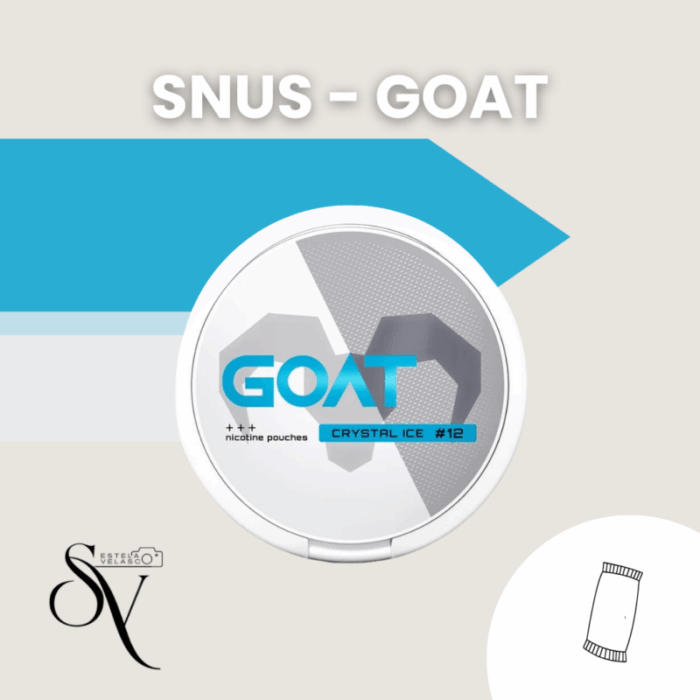 Snus Crystal Ice 12mg - Goat Bolsas de nicotina