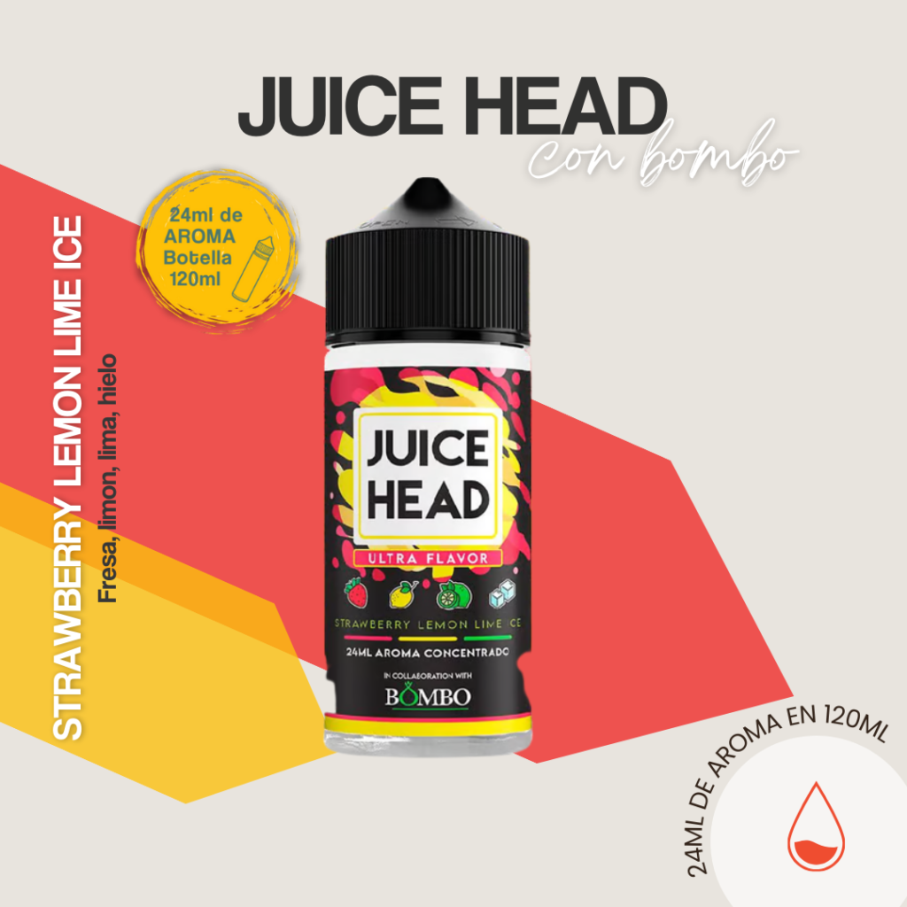 Aroma Strawberry Lemon Lime Ice - 24/120Ml Juice Head