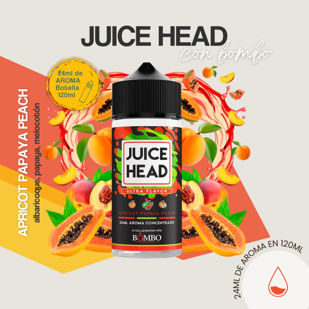 Aroma Apricot Papaya Peach - 24/120Ml Juice Head