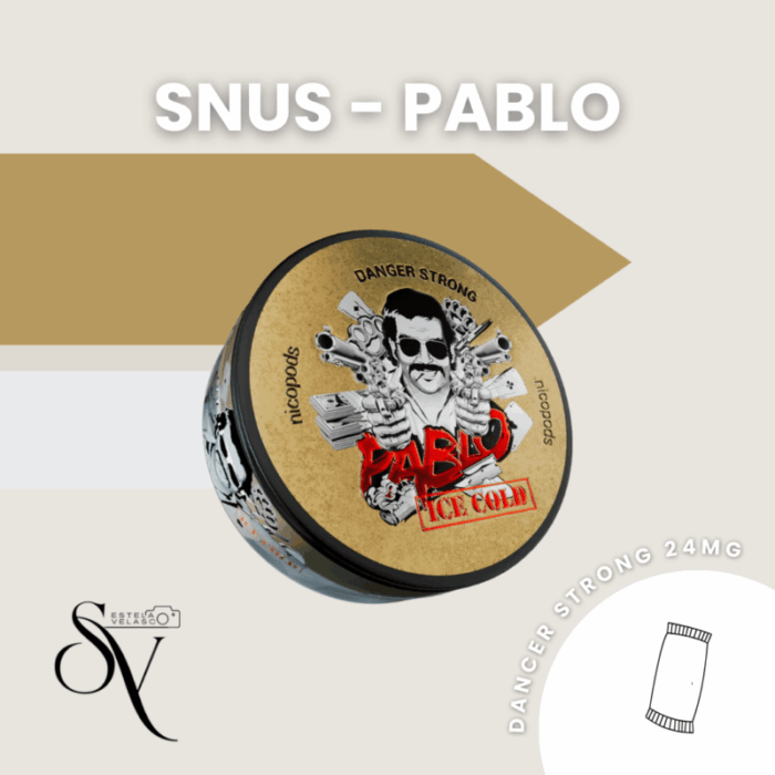 Snuns Ice Cold 24mg - Pablo Bolsa de Nicotina