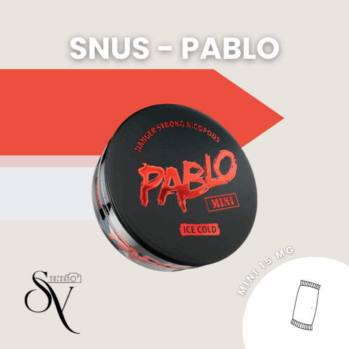 Snus Ice cold mini 15mg - Pablo Bolsa de Nicotina