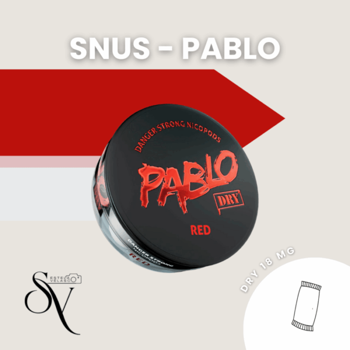 Snus Red Dry 18mg - Pablo Bolsa de Nicotina
