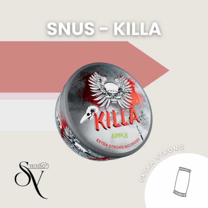 Snus Apple Extra strong - Killa Bolsas de nicotina