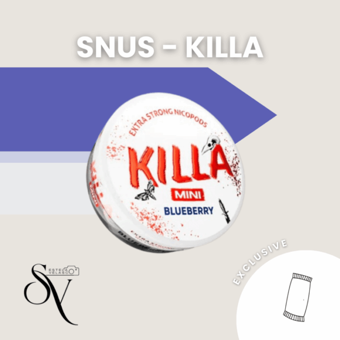 Snus Blueberry mini 8mg- Killa Bolsas de nicotina