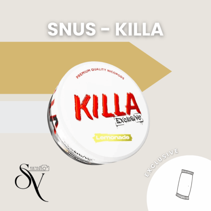 Snus Lemonade Exclusive - Killa Bolsas de nicotina