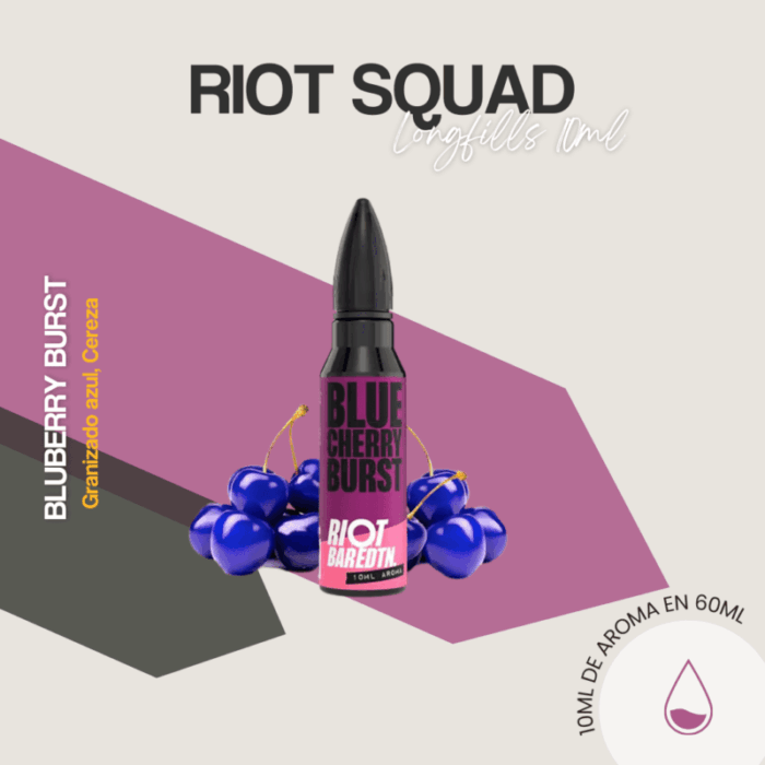 Aroma blueberry burst 10ml - Longfill Riot Squad