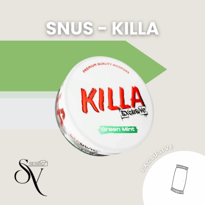 Snus Green Mint Exclusive - Killa Bolsas de nicotina