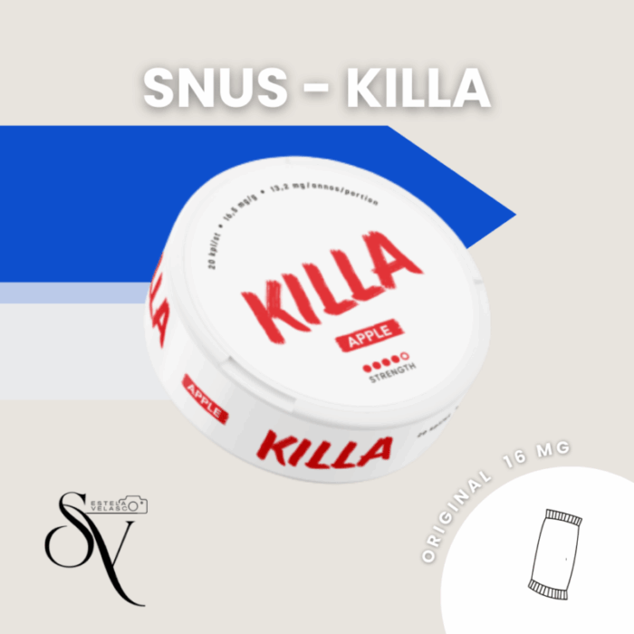 snus Apple 16mg - Killa Bolsas de nicotina
