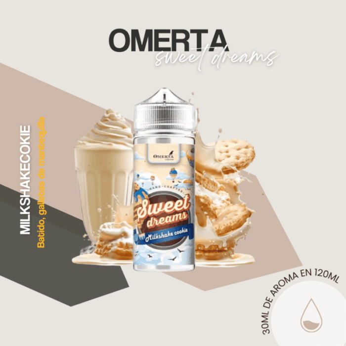 Aroma Milkshake Cookie 30ml - Omerta - Sweet Dreams Longfill
