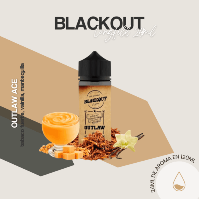 Aroma Outlaw Ace 24ml - Blackout longfill