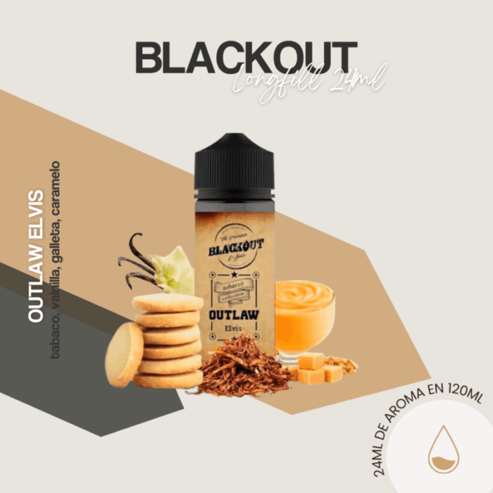 Aroma Outlaw Elvis 24ml - Blackout longfill