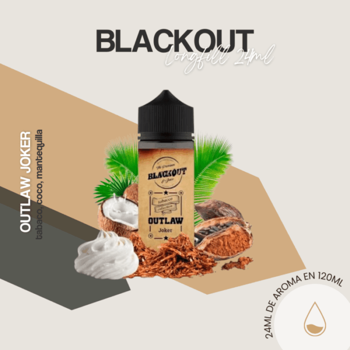 Aroma Outlaw Joker 24ml - Blackout longfill