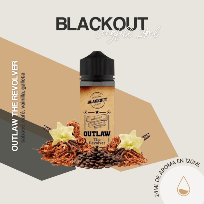 Aroma Outlaw the revolver 24ml - Blackout longfill