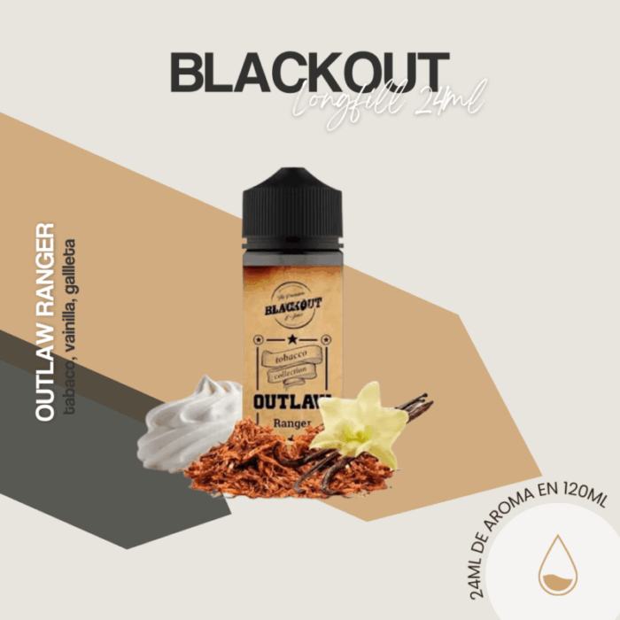 Aroma Outlaw Ranger 24ml - Blackout longfill