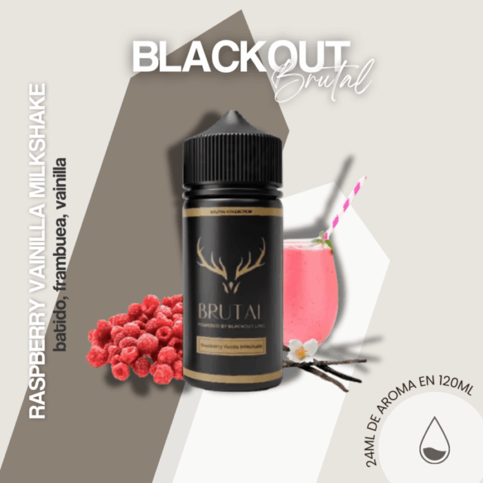 Aroma Brutal Raspberry Vainilla Milkshake 24ml - Blackout longfill