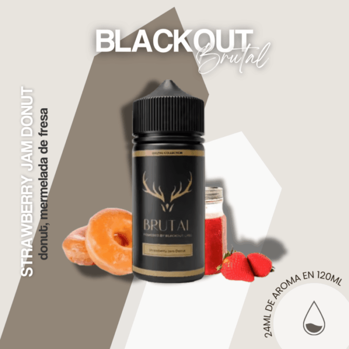 Aroma Brutal Strawberry Jam Donut 24ml - Blackout longfill