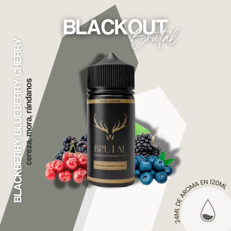 Aroma Brutal Blackberry Blueberry Cherry 24Ml - Blackout Longfill
