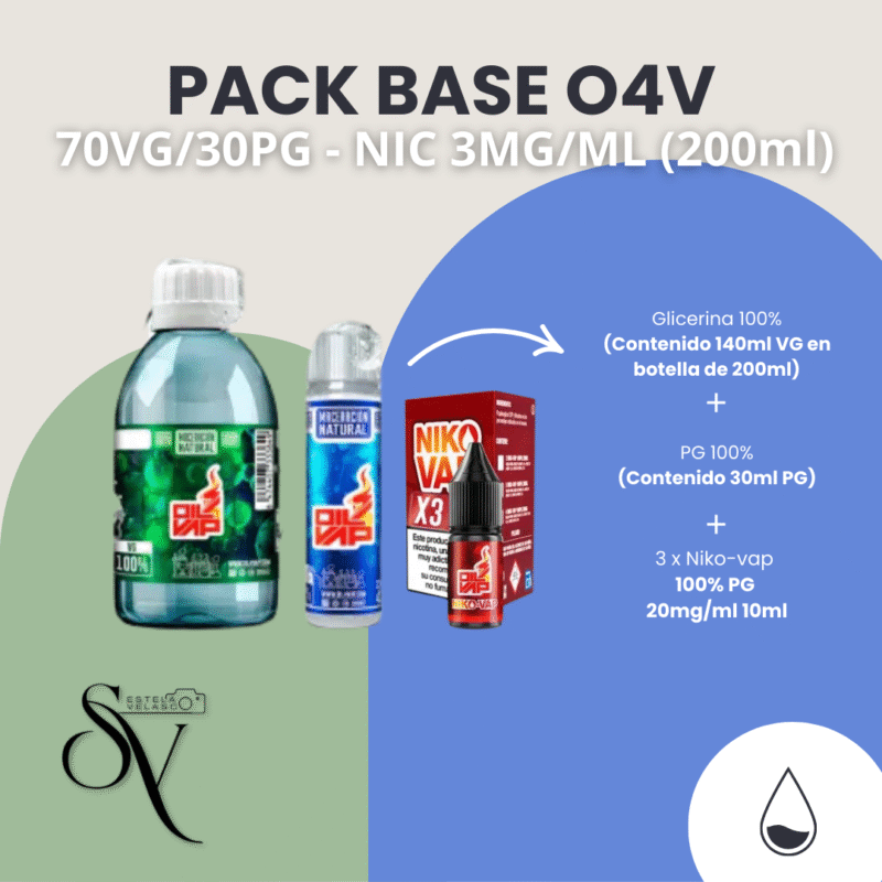 Pack Base - 70Vg/30Pg - Nic 3Mg (200Ml) O4V
