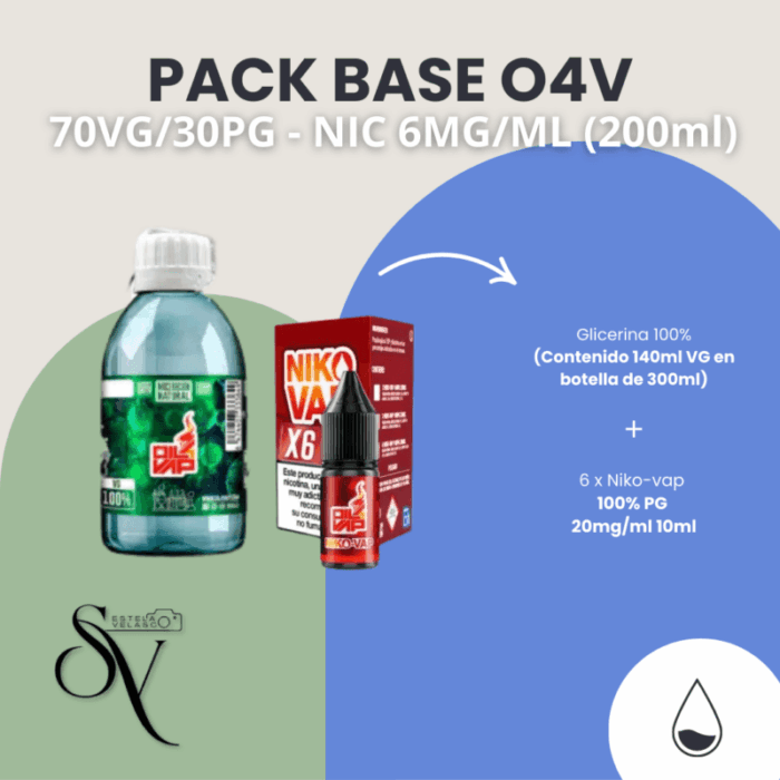 Pack Base - 70VG/30PG - Nic 6mg (200ml) O4V