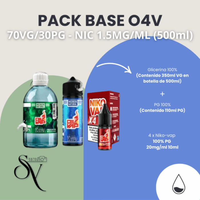 Pack Base - 70VG/30PG - Nic 1,5mg (500ml) O4V