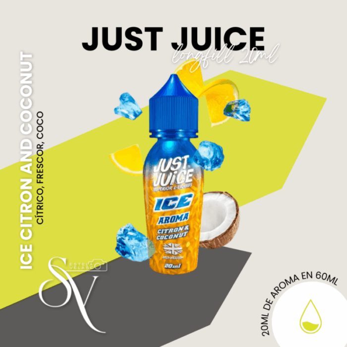 Aroma Ice Citron and coconut 20ml Just Juice longfill