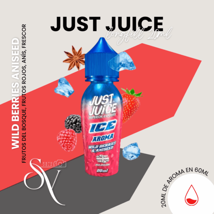 Aroma wild berries aniseed 20ml Just Juice longfill