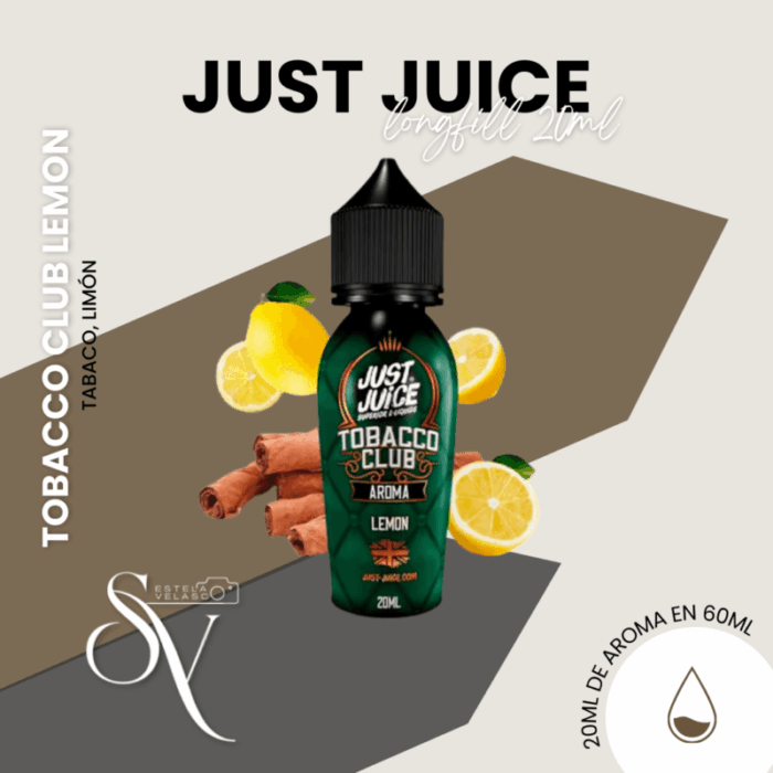 Aroma tobacco club lemon 20ml Just Juice longfill