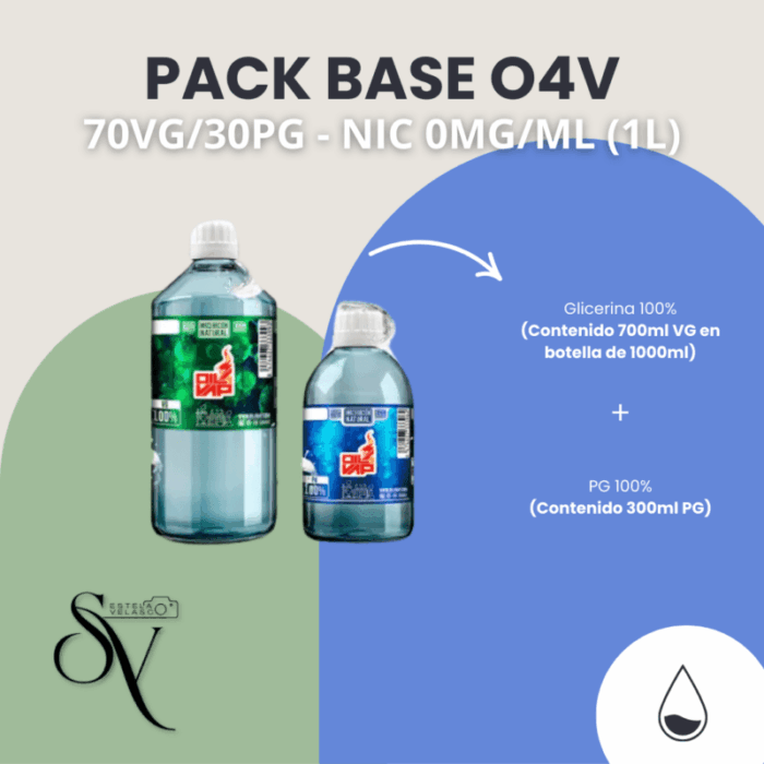 Pack Base - 70VG/30PG - Nic 0mg (1Litro) O4V