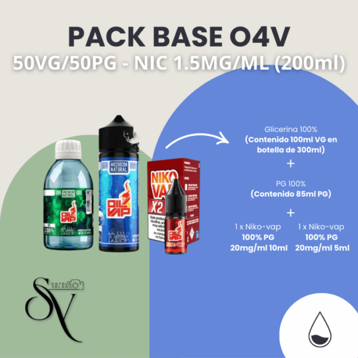 Pack Base - 50VG/50PG - Nic 1,5mg (200ml) O4V