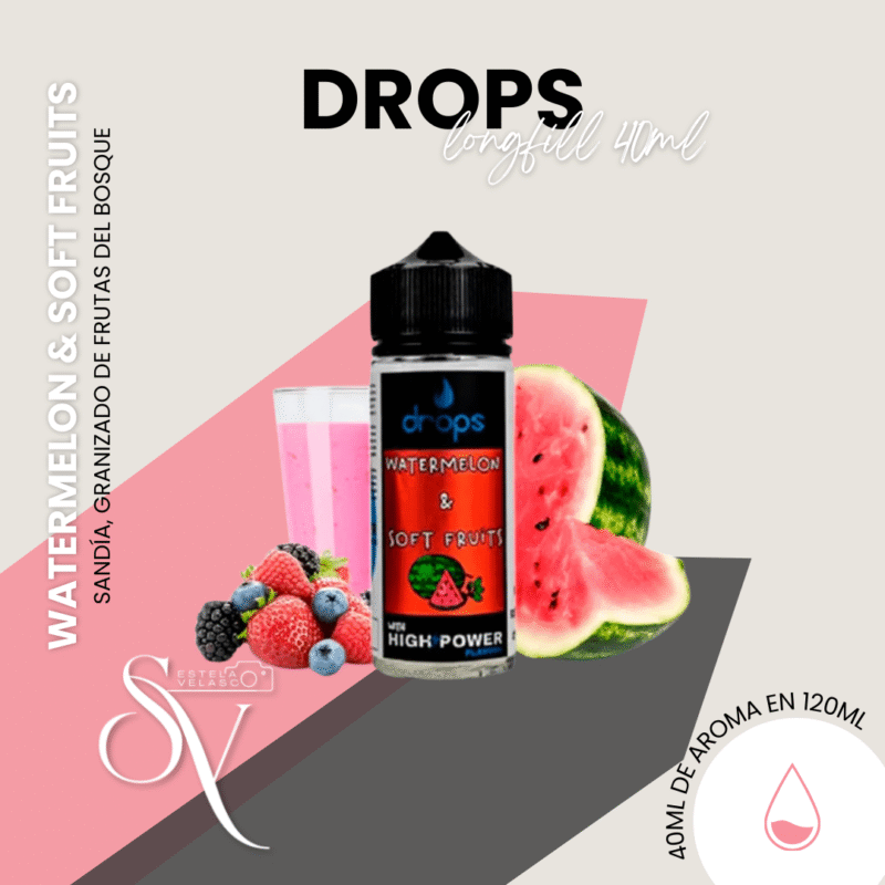 Aroma Watermelon And Soft Fruits Drops 40Ml Longfill
