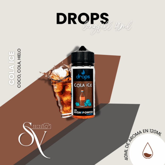 Aroma Cola Ice Drops 40ml Longfill