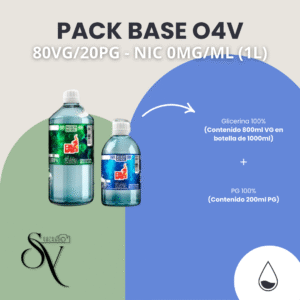 Pack Base - 80VG/20PG - Nic 0mg (1Litro) O4V