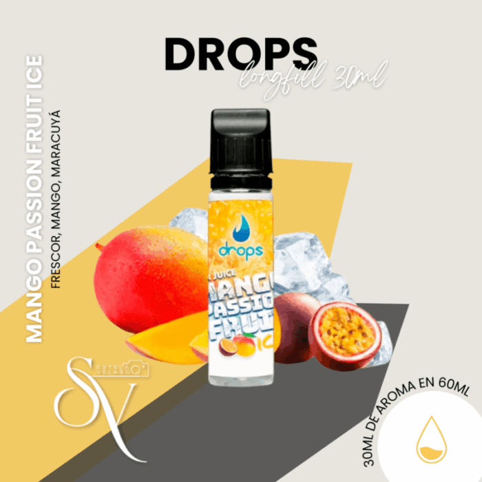 Aroma Mango Passion Fruit Ice Drops 30ml Longfill