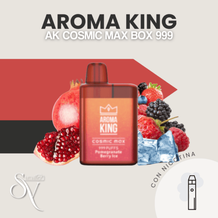 Aroma King Cosmic Max Box 999 Pomegrante Berry Ice