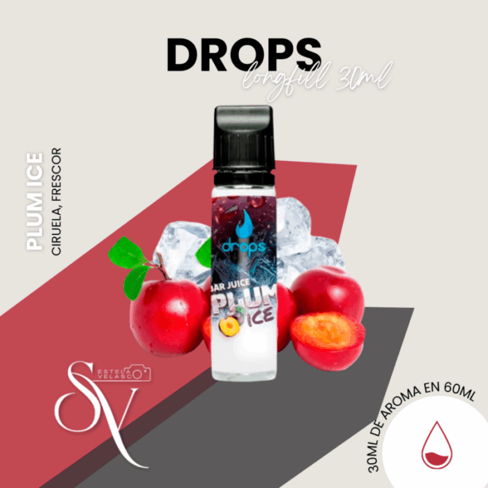 Aroma Plum Ice Drops 30ml Longfill