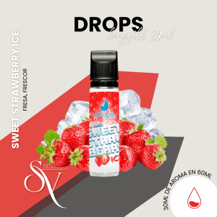 Aroma Sweet Strawberry Ice Drops 30ml Longfill