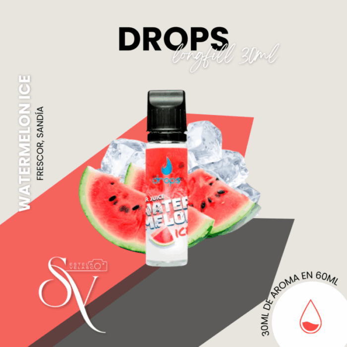 Aroma Watermelon Ice Drops 30ml Longfill