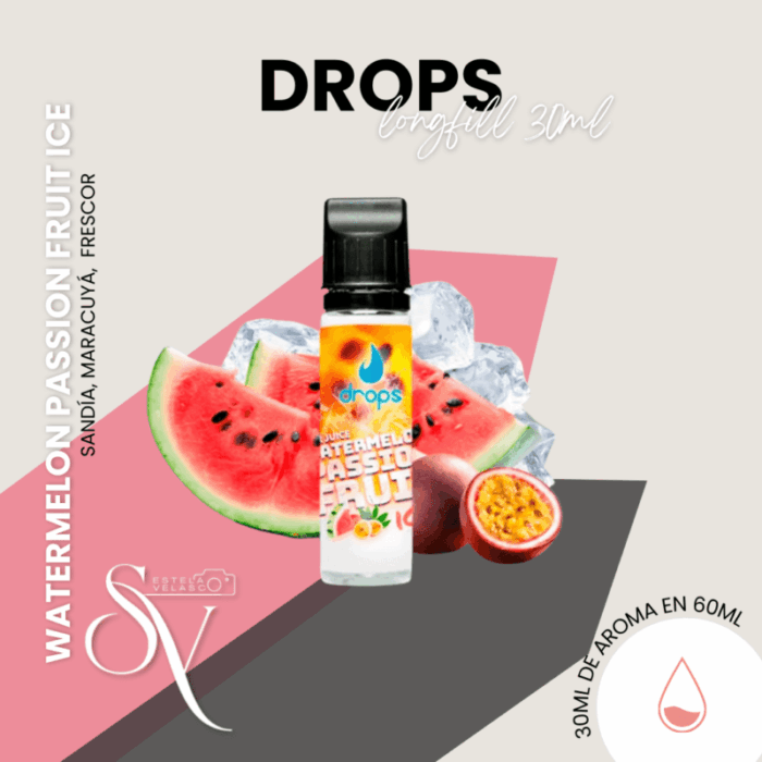 Aroma Watermelon Passion Fruit Ice Drops 30ml Longfill