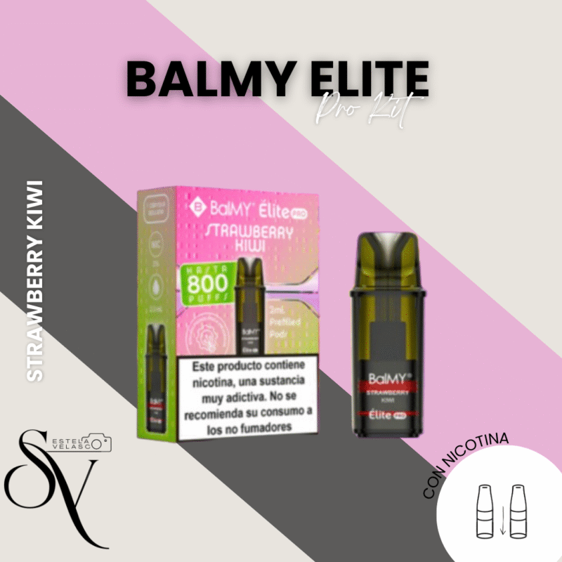 Cápsula Balmy Elite Pro Strawberry Kiwi