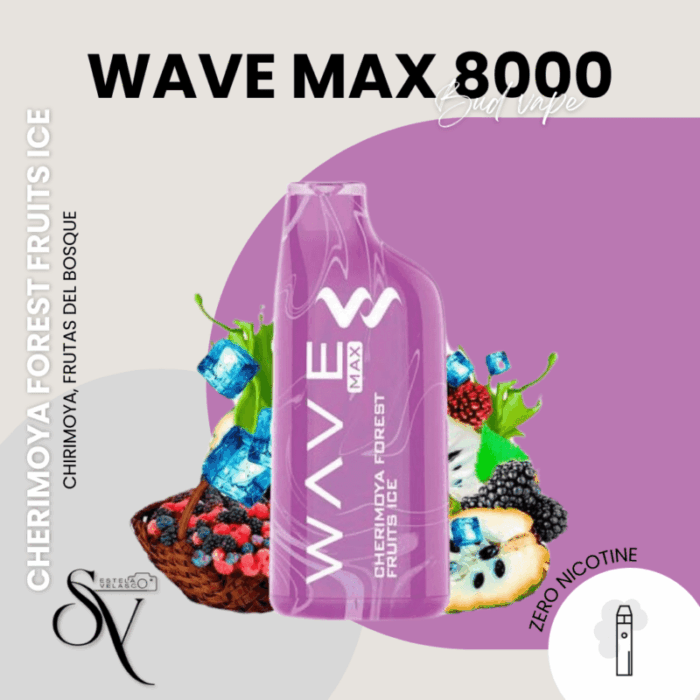 Bud Vape Wave Max 8000 Cherymoya Forest Fruits Ice